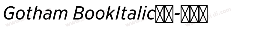 Gotham BookItalic字体字体转换